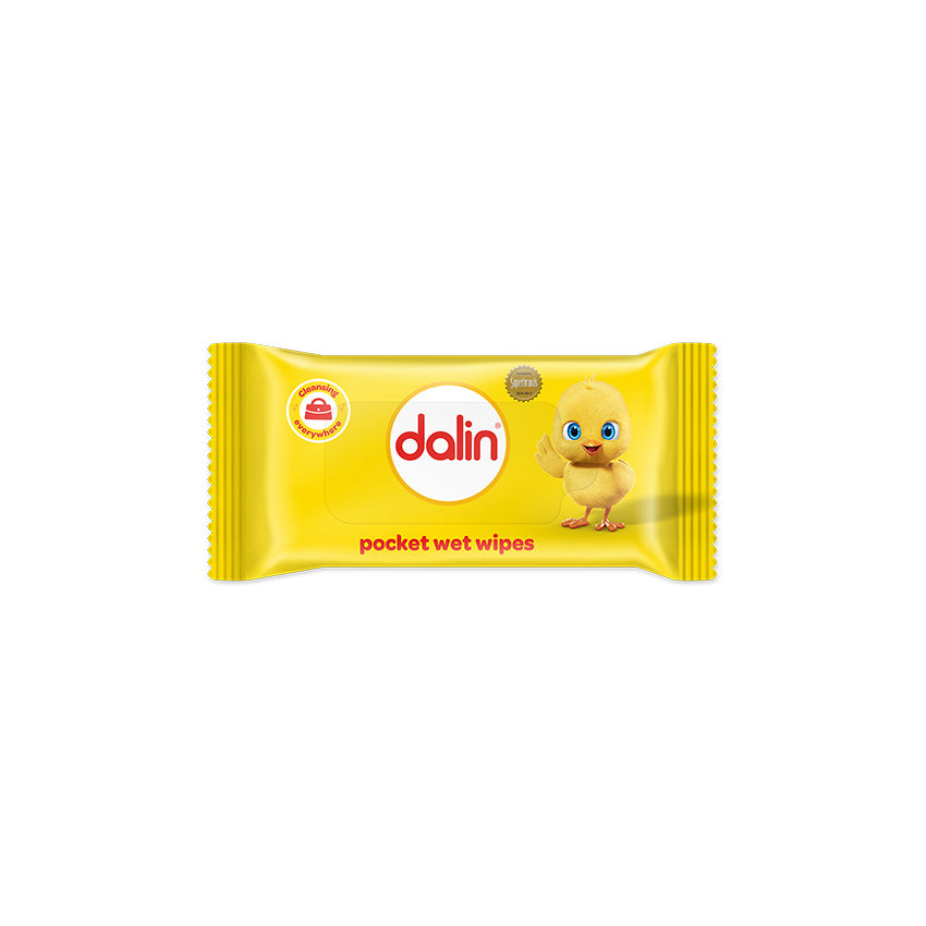 Dalin Pocket Wet Wipes 180 Wipes (12 Packs of 15 Wipes)