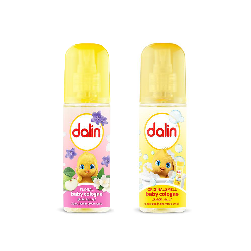 Dalin Baby Cologne (Original Smell & Floral) - 2 Pack
